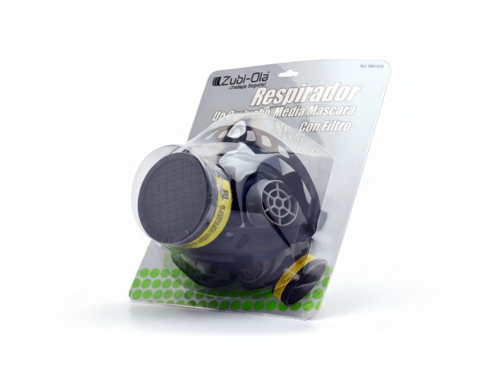 Empaque termoformado con doblez para exhibición vertical de producto liviano en punto de venta